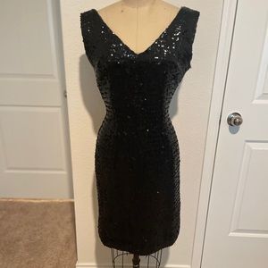 Black sequined dress